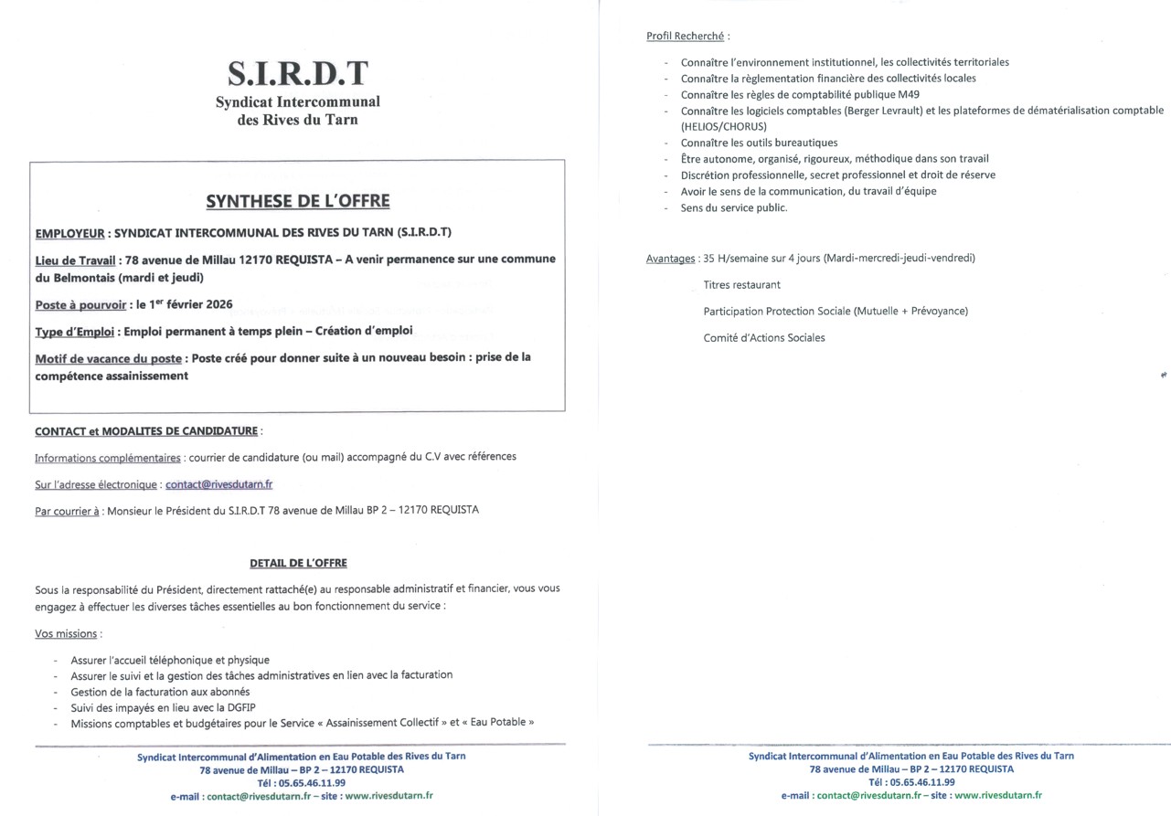 Lire la suite à propos de l’article OFFRE D’EMPLOI